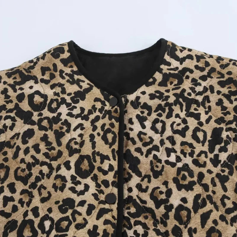 Vestes matelassées légères léopard