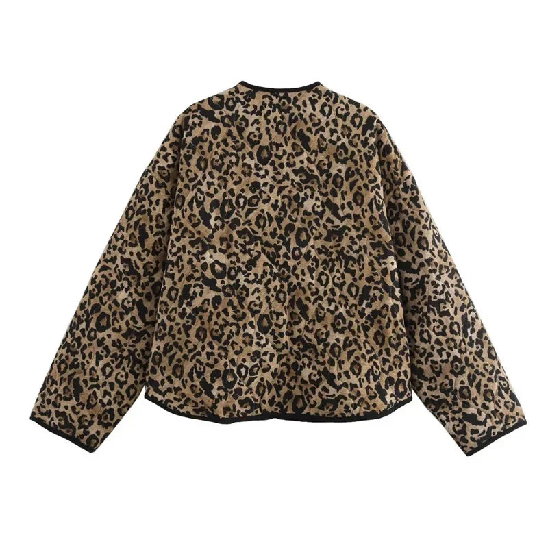 Vestes matelassées légères léopard