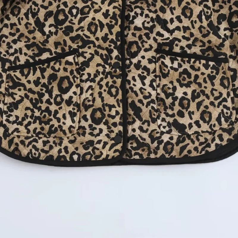 Vestes matelassées légères léopard
