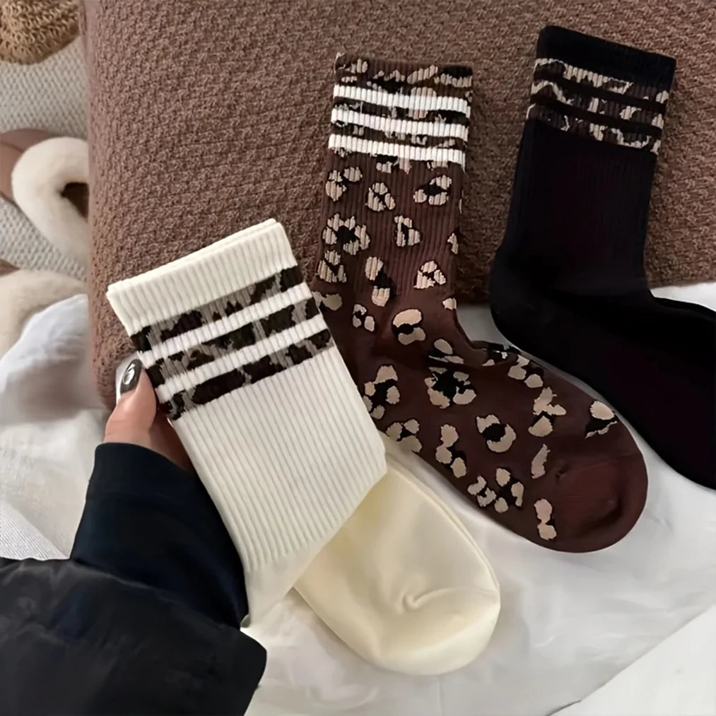 Lot de 4 paires de chaussettes léopard